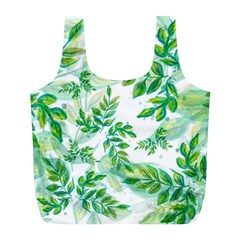 Leaves Green Pattern Nature Plant Full Print Recycle Bag (l) by Pakrebo