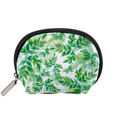 Leaves Green Pattern Nature Plant Accessory Pouch (small) by Pakrebo