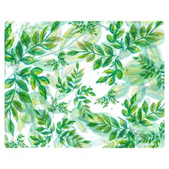 Leaves Green Pattern Nature Plant Double Sided Flano Blanket (medium)  by Pakrebo