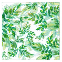 Leaves Green Pattern Nature Plant Large Satin Scarf (square) by Pakrebo