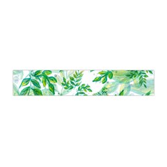 Leaves Green Pattern Nature Plant Flano Scarf (mini)