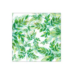 Leaves Green Pattern Nature Plant Satin Bandana Scarf by Pakrebo