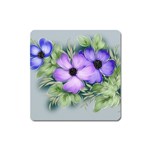 Flowers Vector Illustration Figure Square Magnet Front