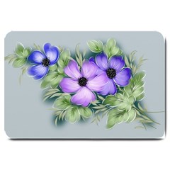 Flowers Vector Illustration Figure Large Doormat  by Pakrebo