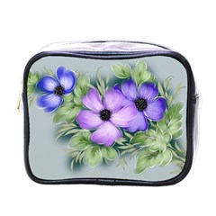 Flowers Vector Illustration Figure Mini Toiletries Bag (one Side)