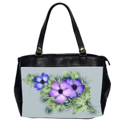 Flowers Vector Illustration Figure Oversize Office Handbag (2 Sides)