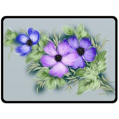 Flowers Vector Illustration Figure Fleece Blanket (large) 