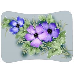 Flowers Vector Illustration Figure Velour Seat Head Rest Cushion