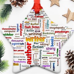 Writing Author Motivation Words Ornament (star) by Pakrebo