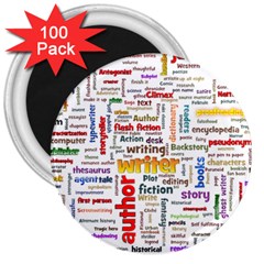 Writing Author Motivation Words 3  Magnets (100 Pack) by Pakrebo