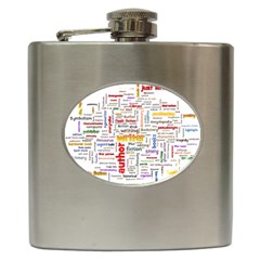 Writing Author Motivation Words Hip Flask (6 Oz) by Pakrebo