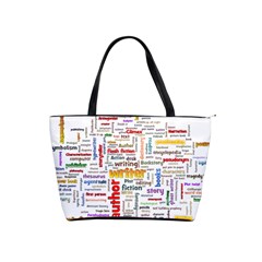 Writing Author Motivation Words Classic Shoulder Handbag by Pakrebo