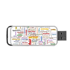 Writing Author Motivation Words Portable Usb Flash (two Sides) by Pakrebo