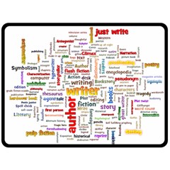 Writing Author Motivation Words Double Sided Fleece Blanket (large)  by Pakrebo