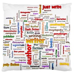 Writing Author Motivation Words Standard Flano Cushion Case (one Side) by Pakrebo