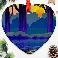 Illustration Vector Forest Nature Ornament (heart)