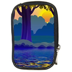 Illustration Vector Forest Nature Compact Camera Leather Case