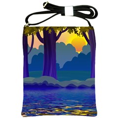 Illustration Vector Forest Nature Shoulder Sling Bag by Pakrebo