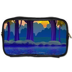 Illustration Vector Forest Nature Toiletries Bag (two Sides) by Pakrebo