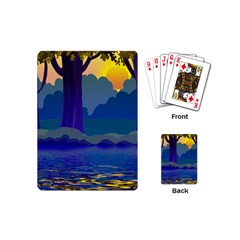 Illustration Vector Forest Nature Playing Cards (mini) by Pakrebo