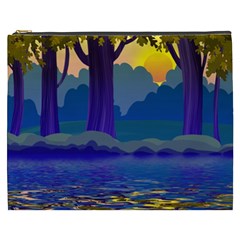 Illustration Vector Forest Nature Cosmetic Bag (xxxl) by Pakrebo