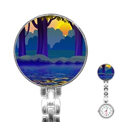 Illustration Vector Forest Nature Stainless Steel Nurses Watch by Pakrebo