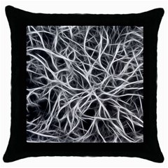 Nerves Cells Dendrites Sepia Throw Pillow Case (Black)