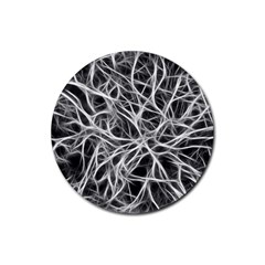 Nerves Cells Dendrites Sepia Rubber Round Coaster (4 pack) 