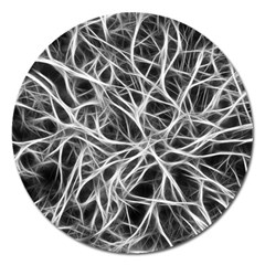 Nerves Cells Dendrites Sepia Magnet 5  (round) by Pakrebo