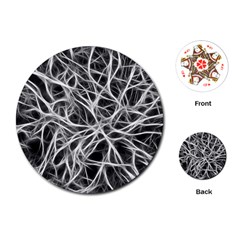 Nerves Cells Dendrites Sepia Playing Cards (round) by Pakrebo