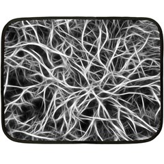 Nerves Cells Dendrites Sepia Fleece Blanket (mini) by Pakrebo