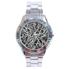 Nerves Cells Dendrites Sepia Stainless Steel Analogue Watch by Pakrebo