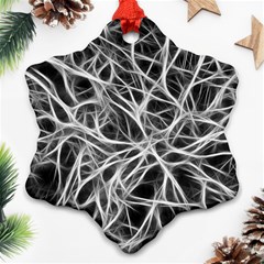 Nerves Cells Dendrites Sepia Snowflake Ornament (two Sides) by Pakrebo