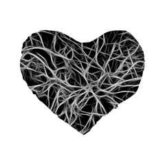 Nerves Cells Dendrites Sepia Standard 16  Premium Heart Shape Cushions