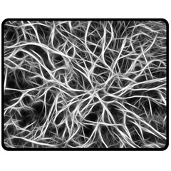 Nerves Cells Dendrites Sepia Double Sided Fleece Blanket (Medium) 