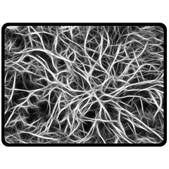 Nerves Cells Dendrites Sepia Double Sided Fleece Blanket (large)  by Pakrebo