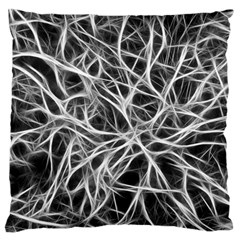 Nerves Cells Dendrites Sepia Large Flano Cushion Case (Two Sides)