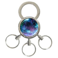 Network Earth Block Chain Globe 3-ring Key Chains by Pakrebo