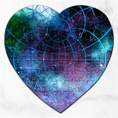 Network Earth Block Chain Globe Jigsaw Puzzle (Heart)