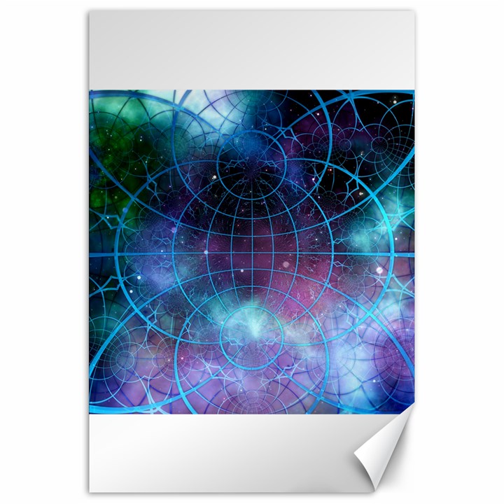 Network Earth Block Chain Globe Canvas 20  x 30 