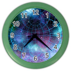 Network Earth Block Chain Globe Color Wall Clock by Pakrebo