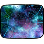 Network Earth Block Chain Globe Fleece Blanket (Mini) 35 x27  Blanket