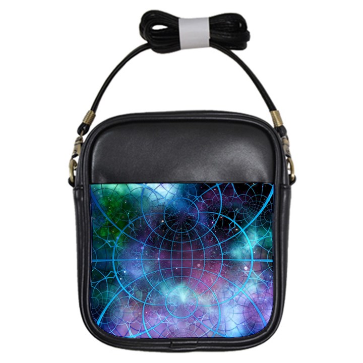 Network Earth Block Chain Globe Girls Sling Bag