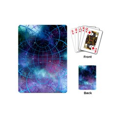 Network Earth Block Chain Globe Playing Cards (mini) by Pakrebo