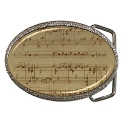 Vintage Sheet Music Background Belt Buckles by Pakrebo