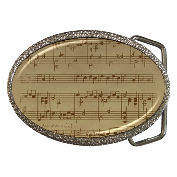 Vintage Sheet Music Background Belt Buckles