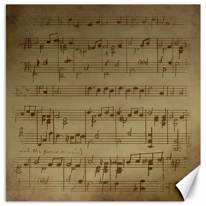 Vintage Sheet Music Background Canvas 16  x 16 