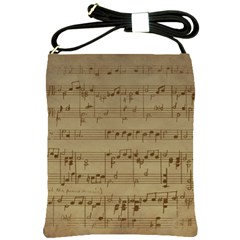 Vintage Sheet Music Background Shoulder Sling Bag by Pakrebo