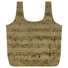 Vintage Sheet Music Background Full Print Recycle Bag (xl) by Pakrebo