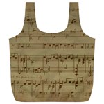 Vintage Sheet Music Background Full Print Recycle Bag (XL) Front